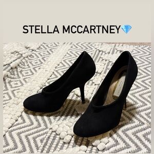 Stella McCartney Elegant Black Heels with Gold Details